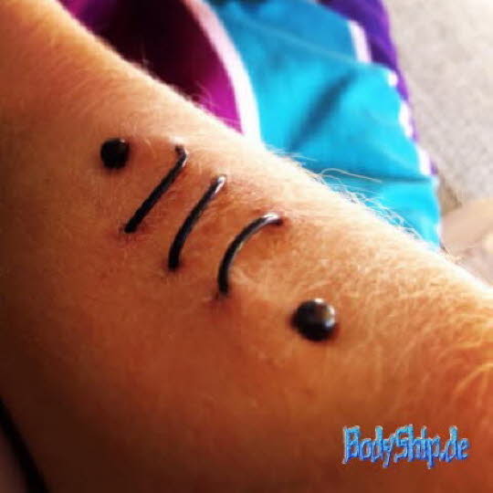 Benspiral-Surface-PTFE-Teflon-Arm-Piercing - Dozent Ben Lucht -professionell bodymodification und piercen-lernen